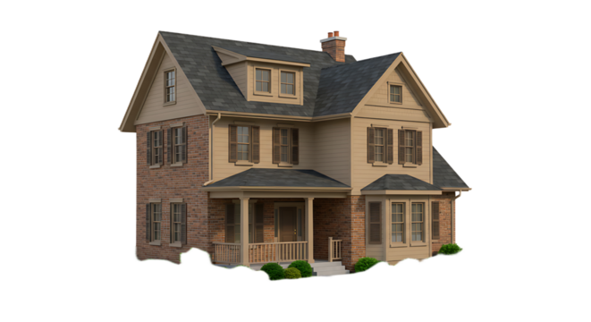 Beige Rectangle Isolated on Transparent Background