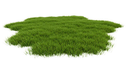 Patch of Green Grass Isolated on Transparent Background