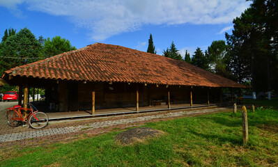 Gogceli Mosque, located in Samsun, Turkey, was built in the 13th century. It is made entirely of wood.