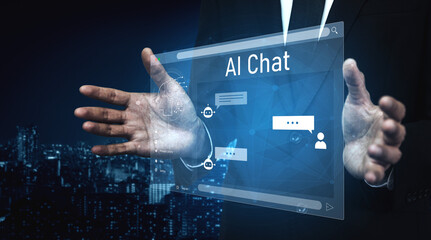 AI chatbot interface facilitates communication, chatbot, and AI interaction for automated user...
