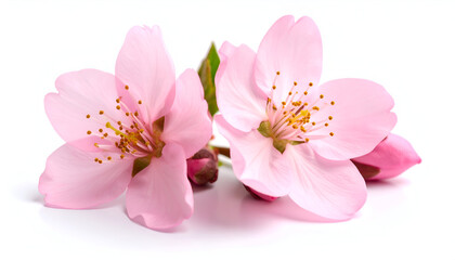 Pink Cherry Blossoms with Spring Flowers.