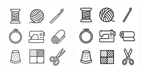 Set of sewing tools and supplies. The image is a collection of various sewing tools and supplies, including scissors, needles, and thread. Scene is that of a sewing kit or a sewing studio