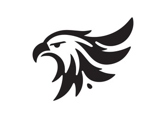 Eagle head silhouette vector illustration