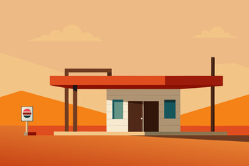 factory with a house