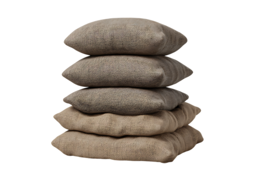 Stack of pita bread isolated on transparent background