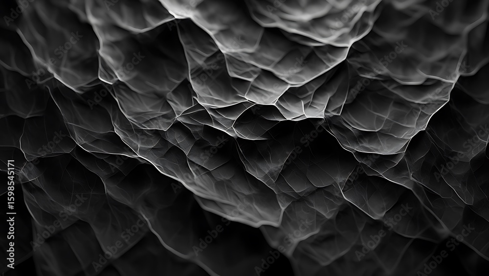Fototapete abstract patterns with black and white hues, a captivating study of light and shadows in a modern an