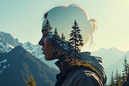 Capturing the Symbiosis of Technology and Nature: Double Exposure Photography Series