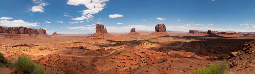 Panoramic view of Monument Valley, Arizona