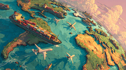 A graphical representation of global commodity trade