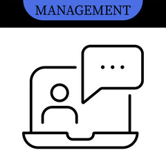 Management Line Editable Icons set. Vector illustration in modern thin line style of business icons: functions, principles, goals, and more. Pictograms and infographics for mobile apps
