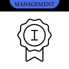 Management Line Editable Icons set. Vector illustration in modern thin line style of business icons: functions, principles, goals, and more. Pictograms and infographics for mobile apps