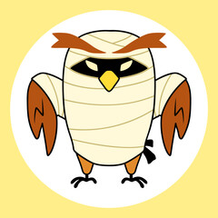 Owl with Mummy Costume for Halloween Party, Halloween Owl