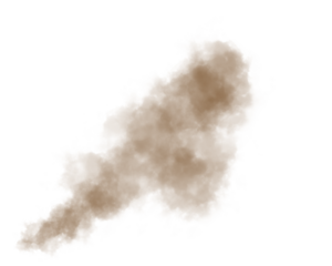 A close up pixelated view of a brown textured object against a stark black background suggesting an abstract or artistic representation