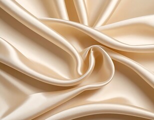 Fototapeta premium Luxurious creamy silk fabric drapes