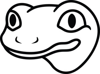 gecko head mascot logo vector art illustration 