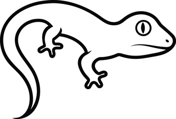 Obraz premium gecko head mascot logo vector art illustration 