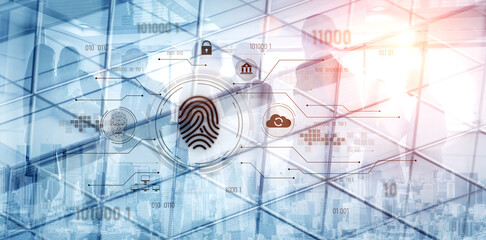 Biometric fingerprint identification and cybersecurity system ensuring secure access, identity...
