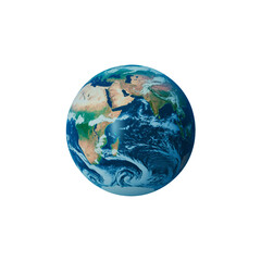 Earth globe showing Africa and Europe isolated on a transparent background