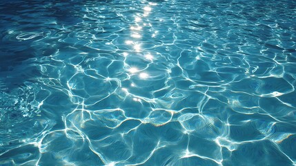 Obraz premium Sunny blue water ripples reflecting light clear sunlight