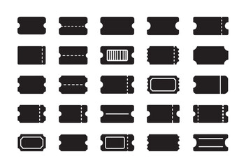 Collection of Black Geometric Badges and Labels for UI and UX Design