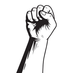hand with fist vector