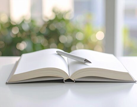 Libro abierto con lapicera sobre sus p&aacute;ginas