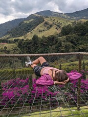 Smiling Caucasian Woman Relaxing in Hammock – Tranquility, Tropical Nature, Lounge, Joy, Freedom, Outdoors, Resort, Palm Tree, Comfortable, Sunny, Calm, Resting, Eyeglasses