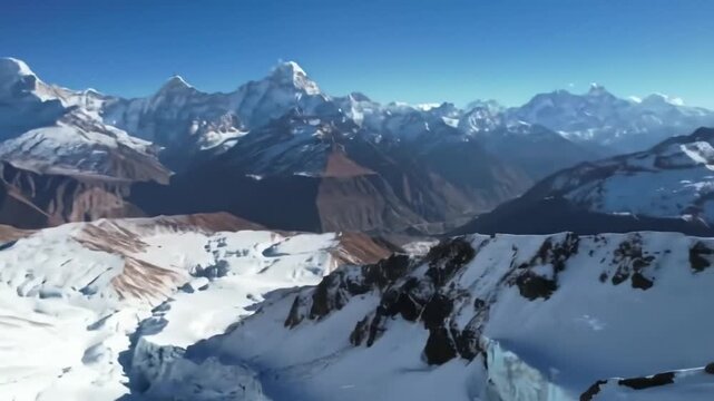 snow covered mountains