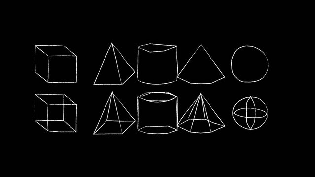 Hand Drawn 3D Shapes