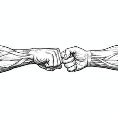 hand fist vector illustration