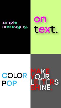 Vertical Color Pop Text
