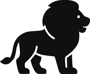 Majestic Lion Silhouette Strong and Bold Animal Icon Illustration