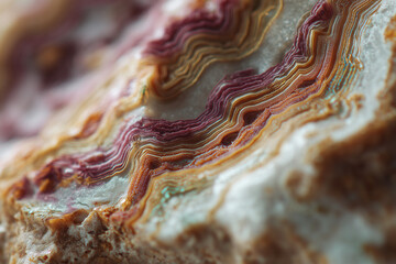 Obraz premium Lace Vibrant Agate Macro Texture with Intricate Patterns