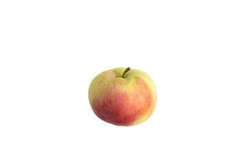 Single organic apple isolated on transparent background
