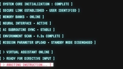 Cybersecurity and Cyberspace Text animation Concept, Programming or Programmer text animation with a blinking box, System Booting up or Start up screen with alpha channel, hacker and hacking element - Powered by Adobe