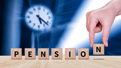 Pension concept, Saving and pension planning, Pension fund, retirement, Future investment, Accumulation of pension contributions. Loan portfolio growth.