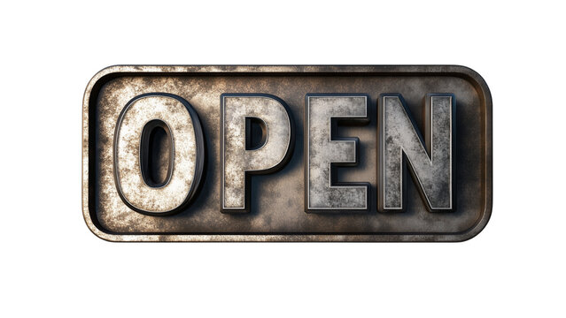 OPEN icon on transparent background