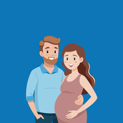 A pregnant woman illustrations vector file