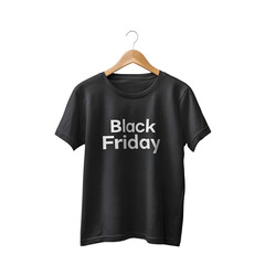 Black Friday t shirt design isolated on transparent background
