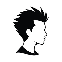 Striking silhouette of a mohawk haircut with jagged edges