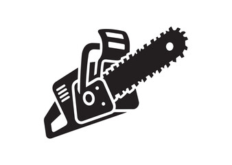 Chainsaw silhouette vector illustration