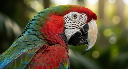 Obraz premium Close-up of colorful parrot's head