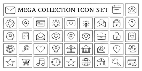 set of vector icons for web design