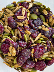 mixed nuts and dried fruits