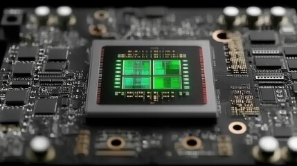 The H20 chip, manufactured in the United States and approved for export to China. High-performance computing hardware designed for AI and data analytics tasks.