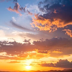 Fototapeta premium Colorful sunset sky