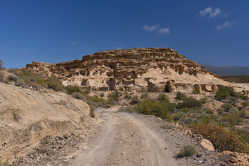 Los Derriscaderos rugged ravine landscape