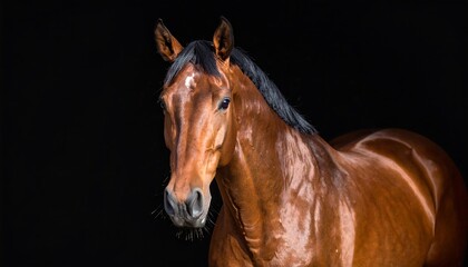 Obraz premium Horse portrait, dark background
