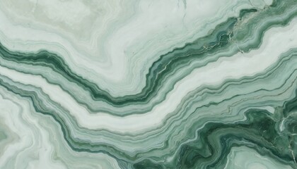 Elegant abstract green and white marble stone displays unique natural textures with subtle cracks for luxurious backdrop. Rich vibrant surface offers posh modern chic interior design inspiration.
