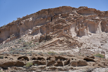 Obraz premium Los Derriscaderos rugged ravine landscape